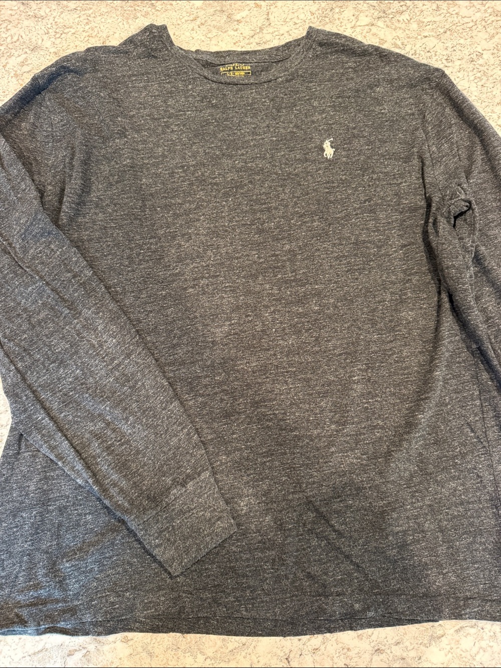 Polo by Ralph Lauren Charcoal Heather Gray Long-Sleeve Crewneck